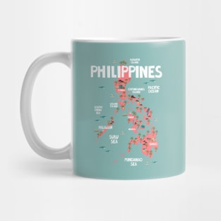 Philippines Illustrated Map Mug